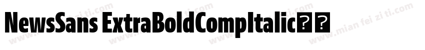 NewsSans ExtraBoldCompItalic字体转换